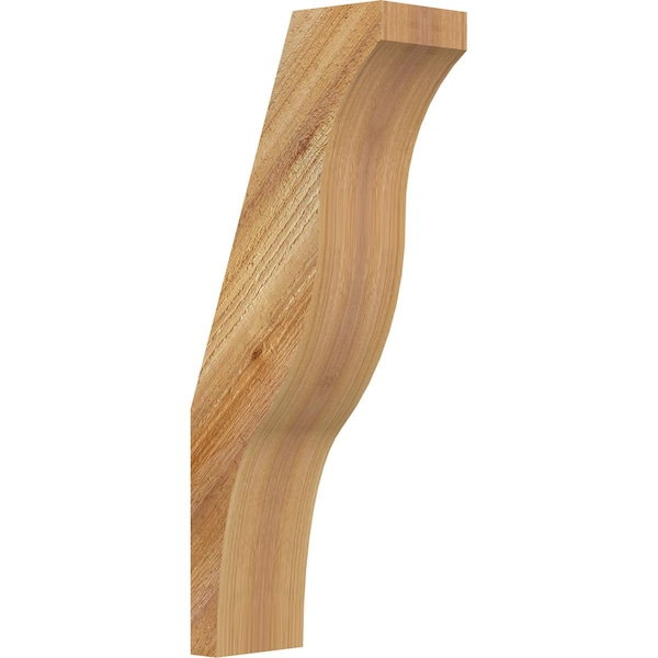 Ekena Millwork 4"W x 8"D x 20"H Funston Rough Sawn Knee Brace, Western Red Cedar BRC04X08X20FST00RWR - main